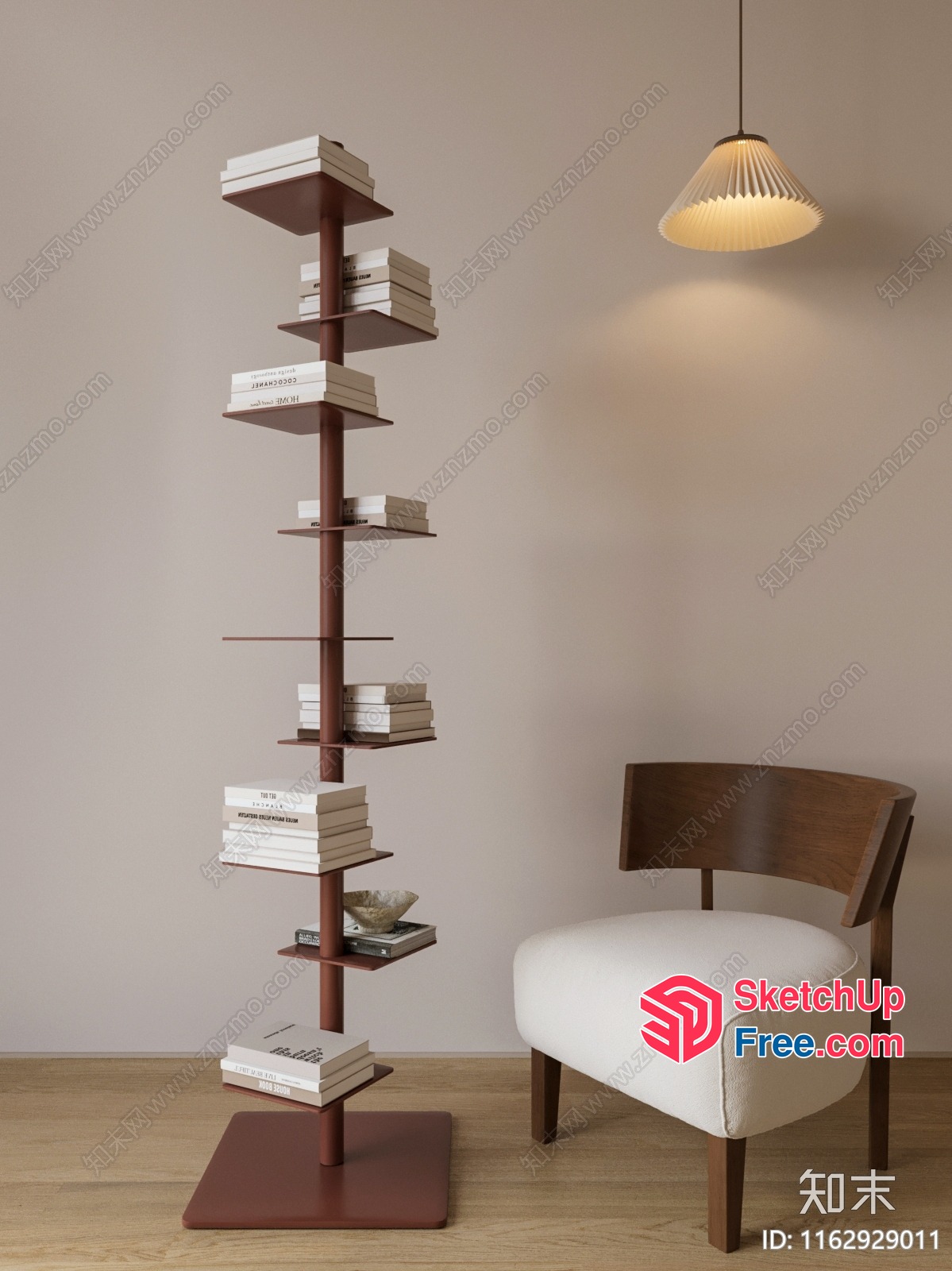 Bookcase With A Modern Twist 3D SketchUp File