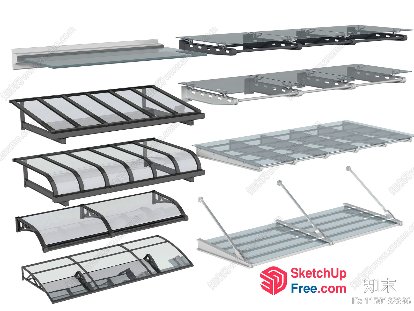 Glass Curtain Wall Design Options 3D SketchUp File