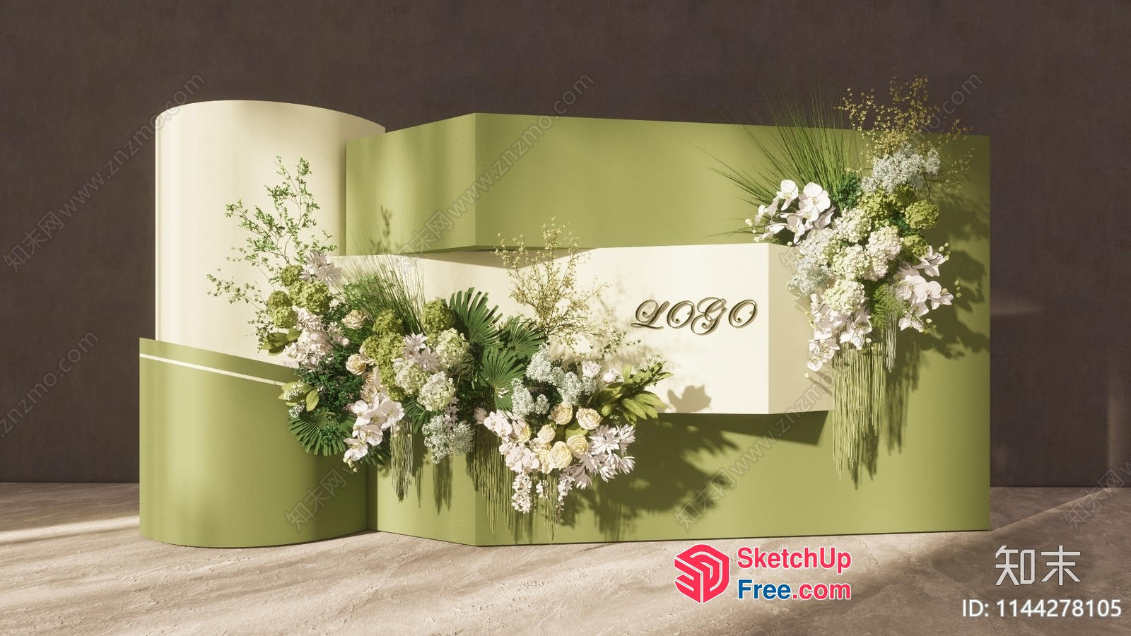 Elegant Floral Decor 3D SketchUp File
