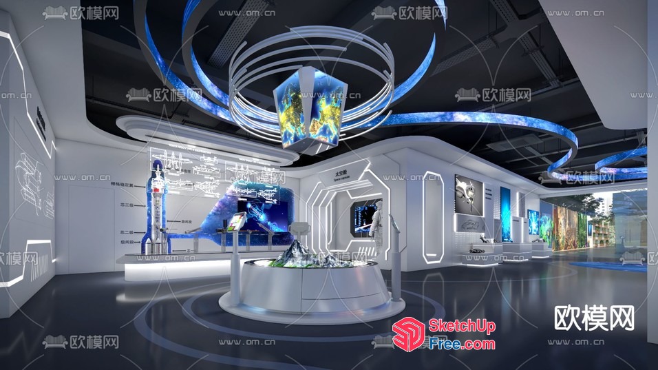 Futuristic Space Capsule Interior 3D SketchUp File