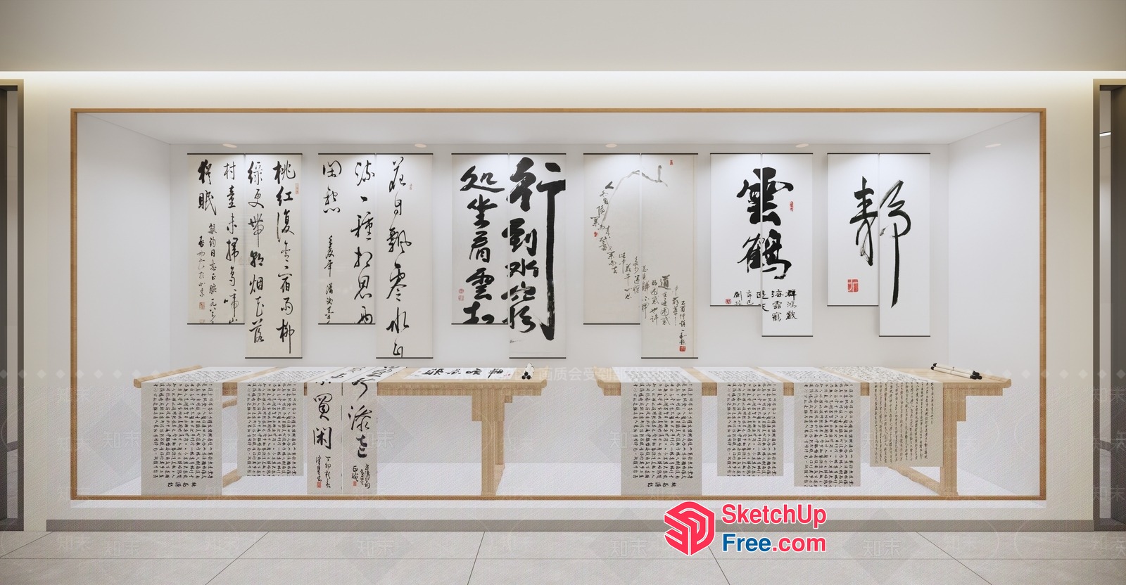 Elegant Asian-Inspired Interior Design 3D SketchUp File