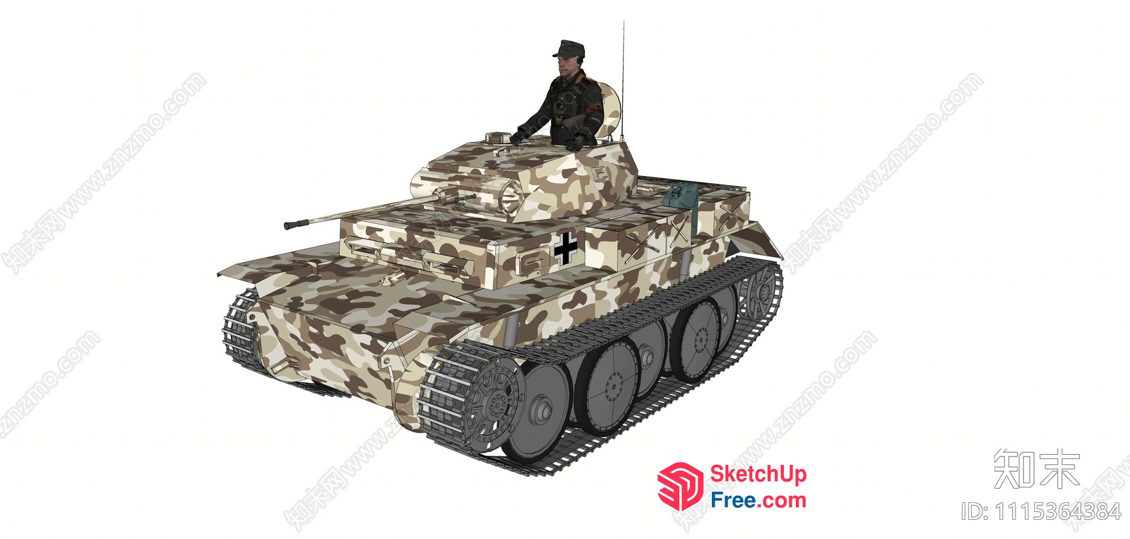 Military Tank Vehicle 3D SketchUp File