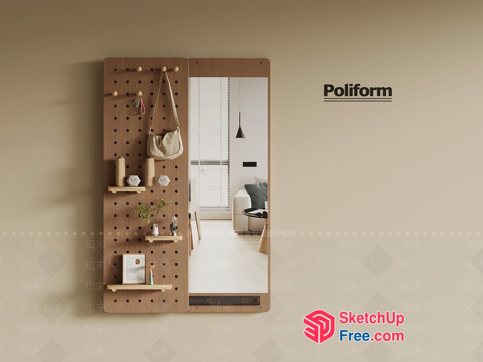 Minimalist Style Living Room With Poliform Furniture 3D SketchUp File