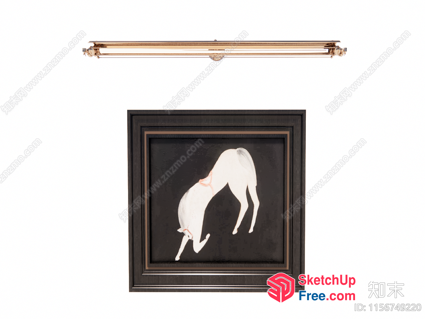 Framed Artwork Of A Deer In A Stance 3D SketchUp File