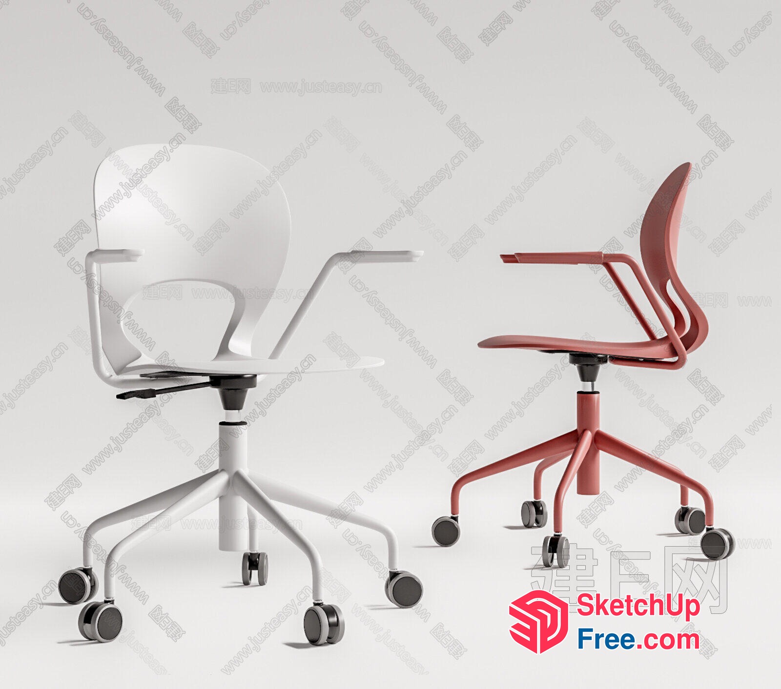 Office Chairs For Product Display 3D SketchUp File