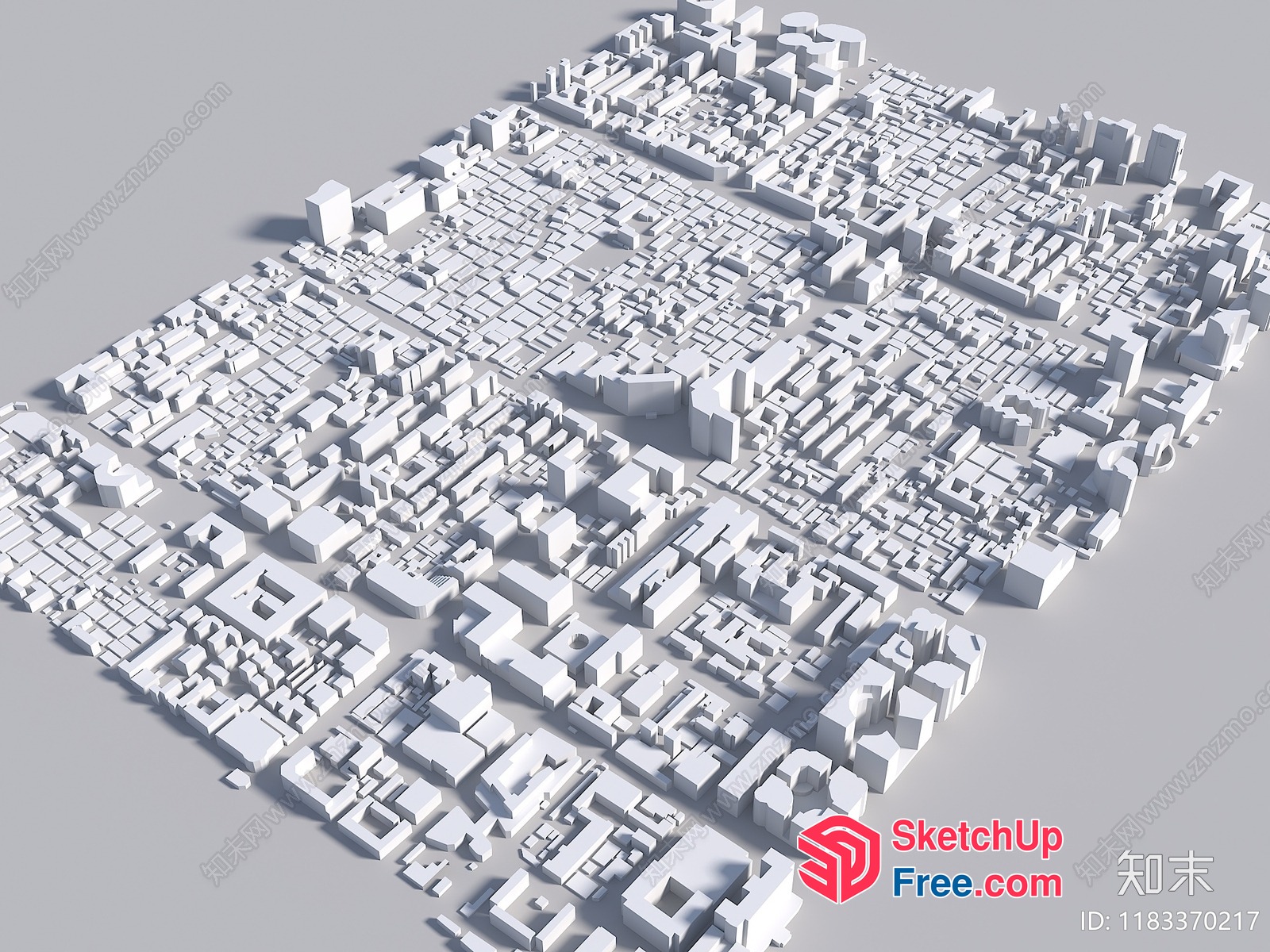 3D Model Of A Cityscape 3D SketchUp File