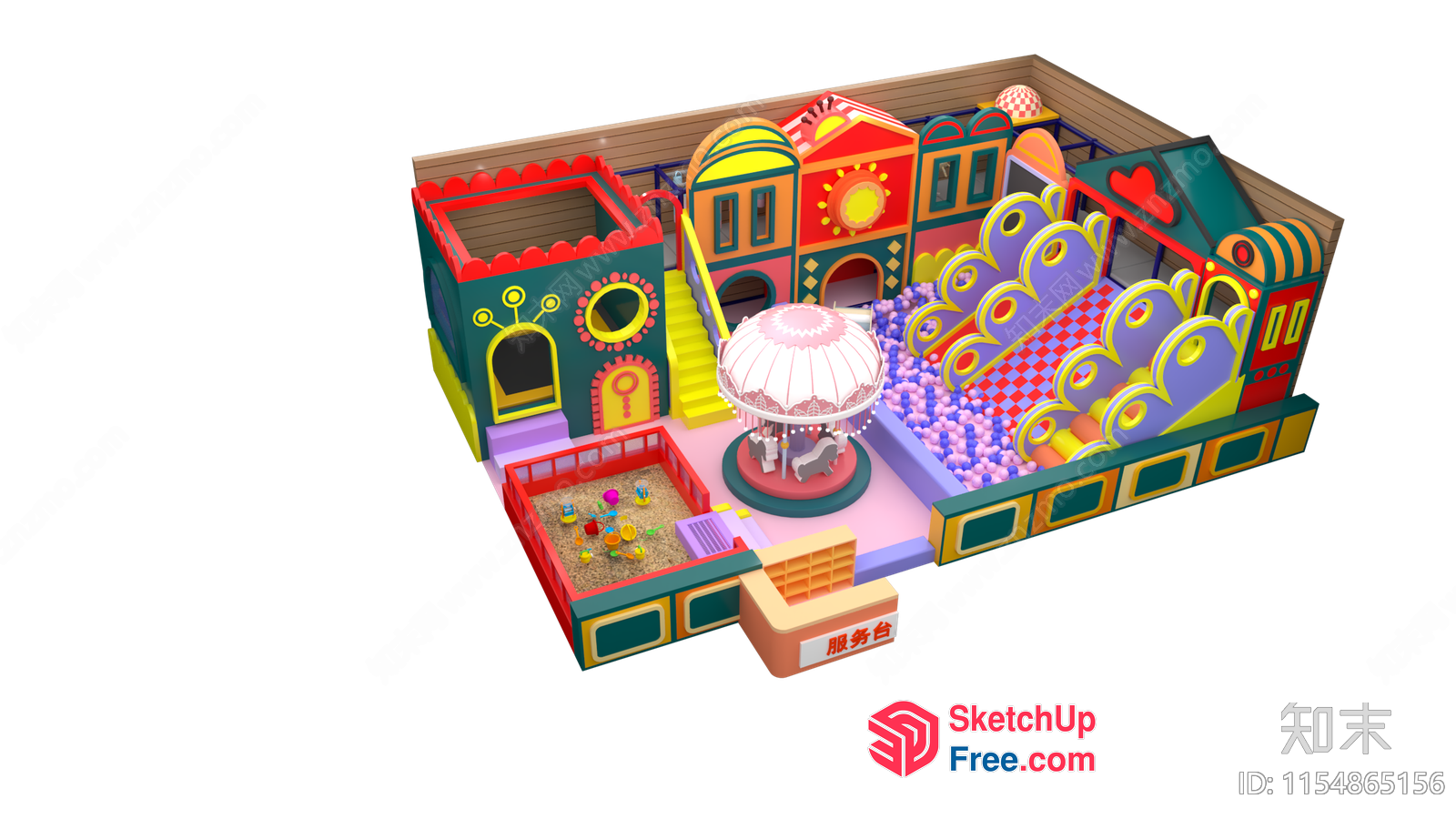 Colorful And Playful Children'S Play Area 3D SketchUp File