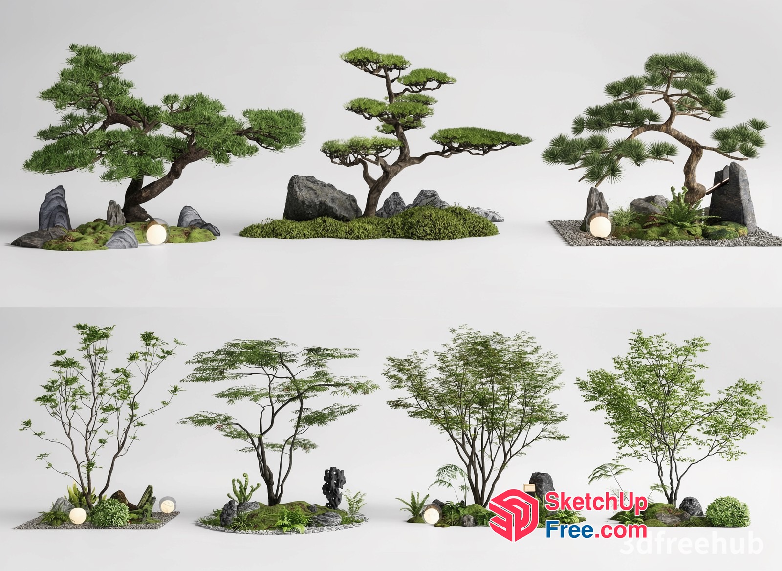 Japanese Style Garden Decorations 3D SketchUp File