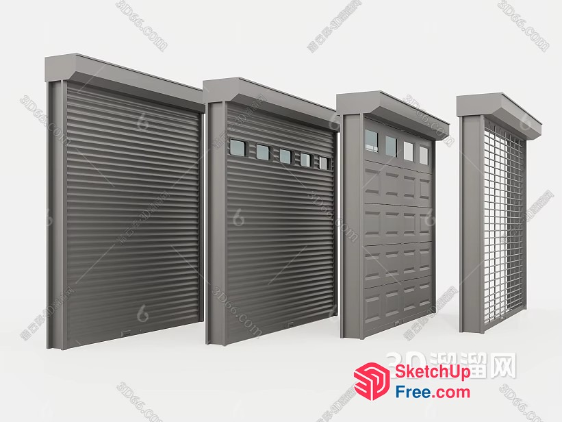3D Garage Doors And Windows 3D SketchUp File