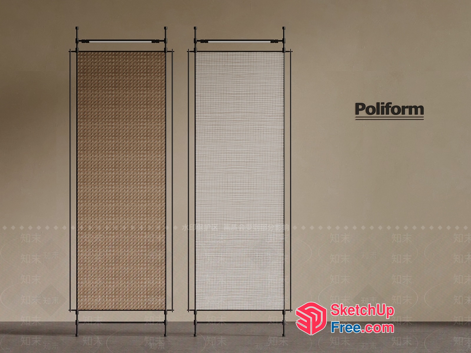 Poliform Partition Screen 3D SketchUp File