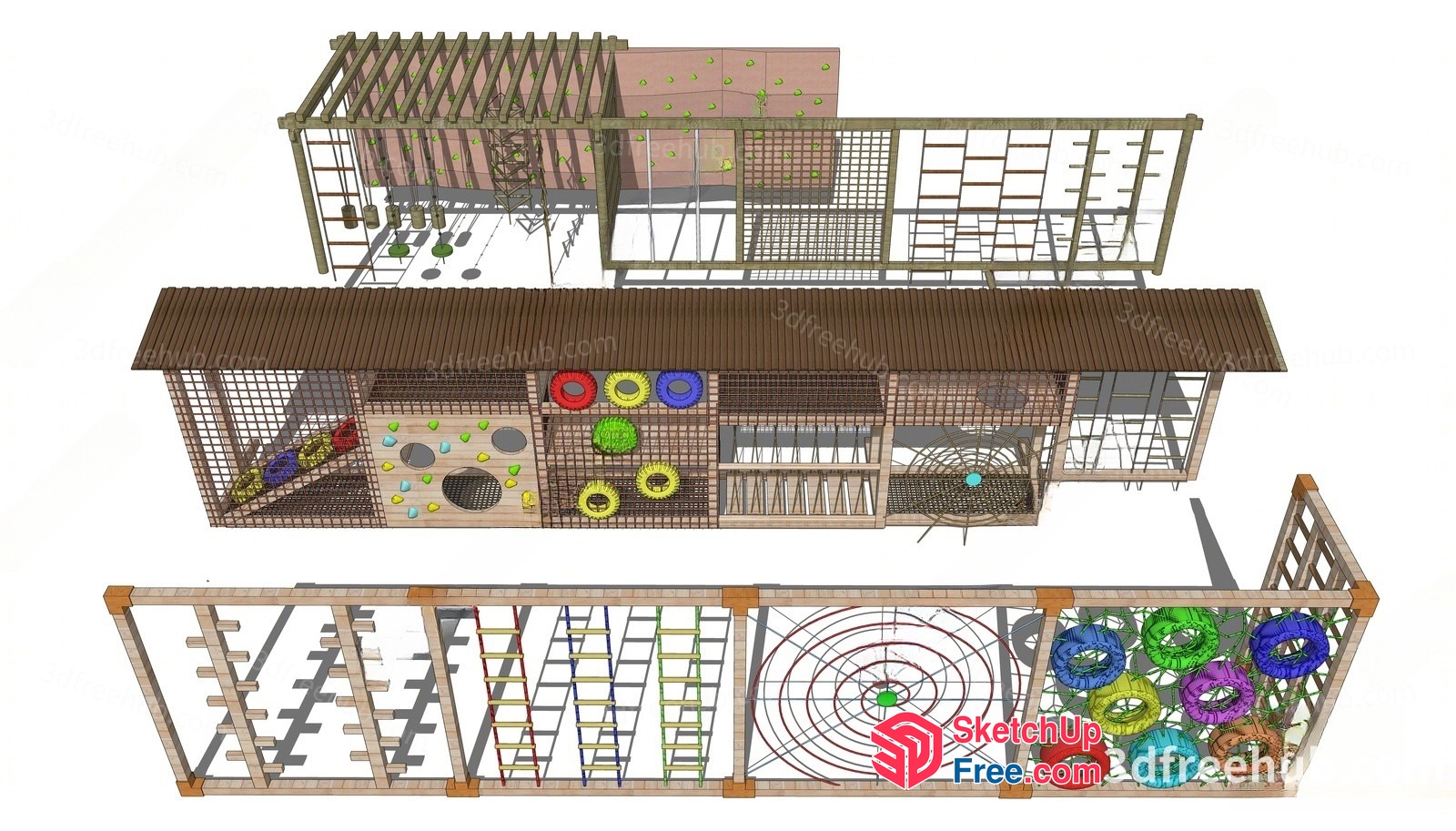 Colorful Playhouse Design For Kids 3D SketchUp File