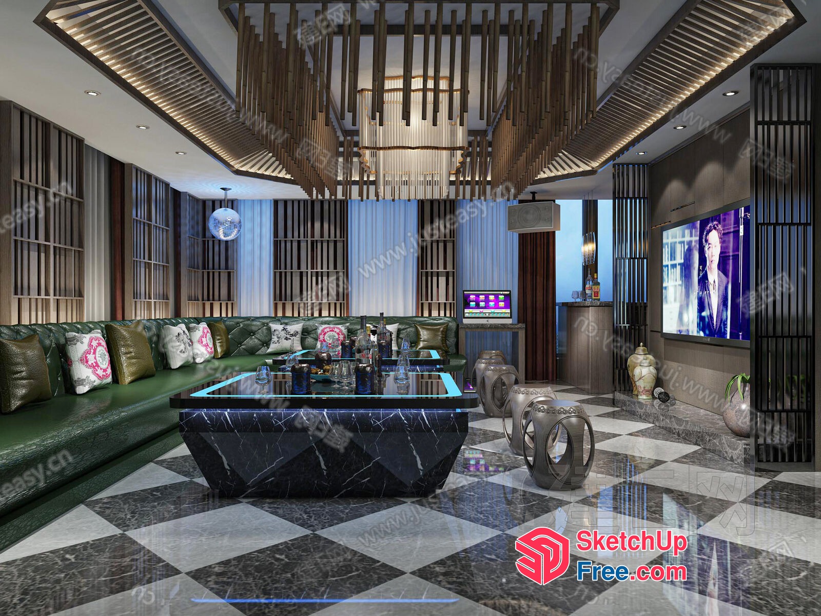 Luxurious Modern Living Room 3D SketchUp File