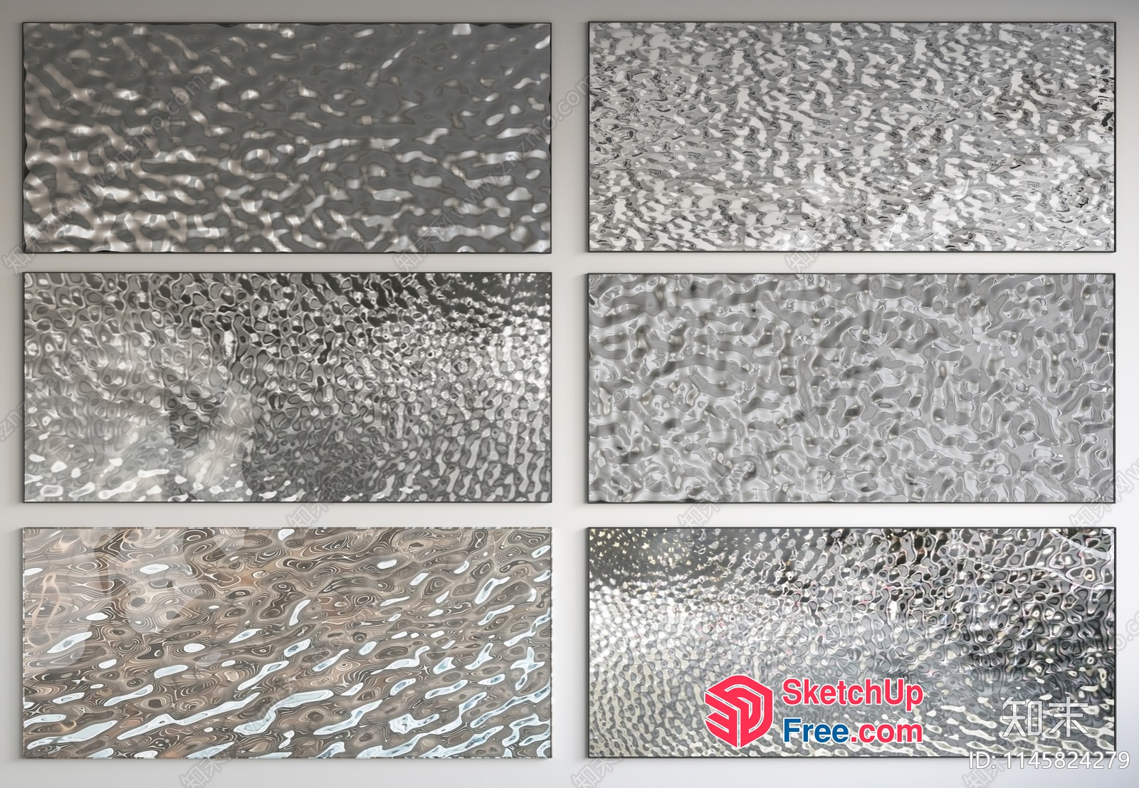 Glass Brick Wall Panels 3D SketchUp File