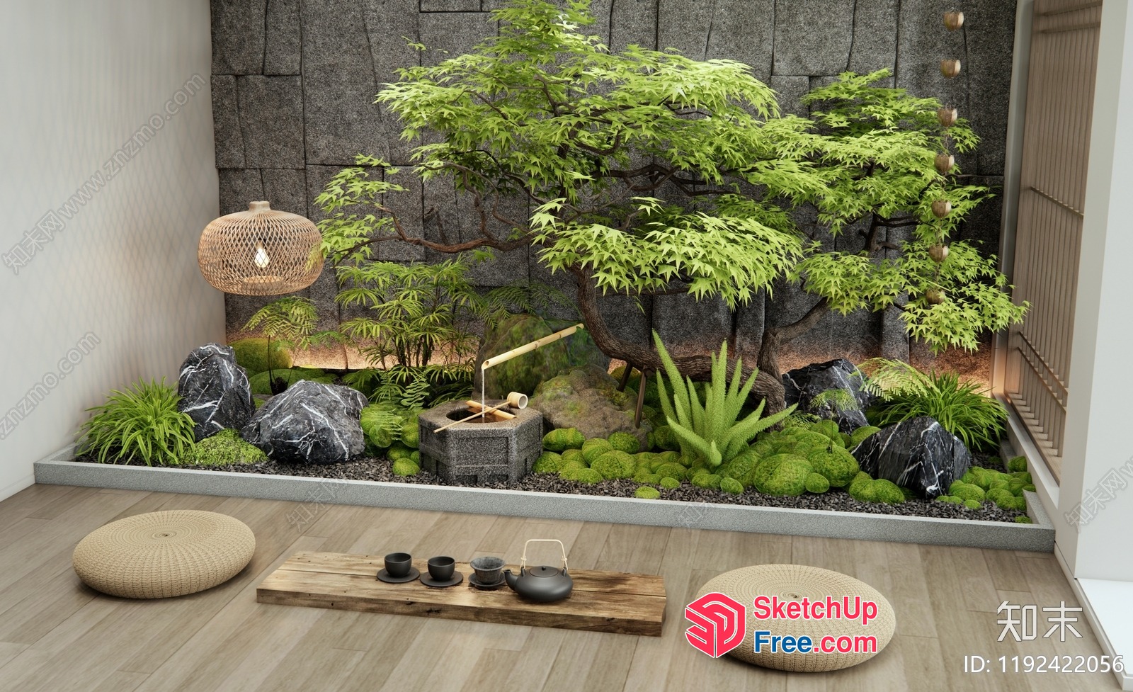 Japanese Style Minimalist Interior Decor 3D SketchUp File