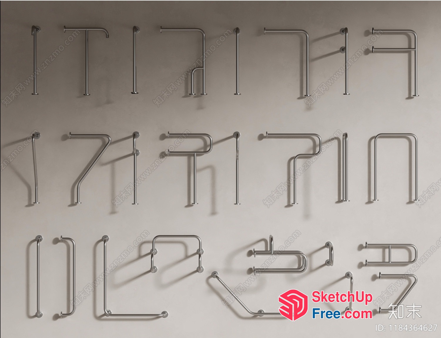 Metal Railing Designs For Staircases And Balconies 3D SketchUp File