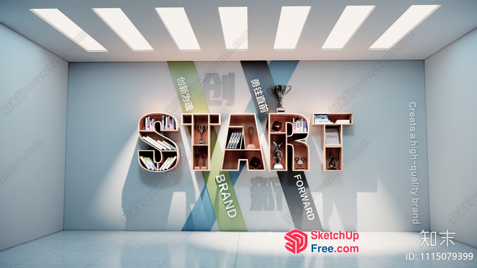 Start Up Business Office Interior 3D SketchUp File