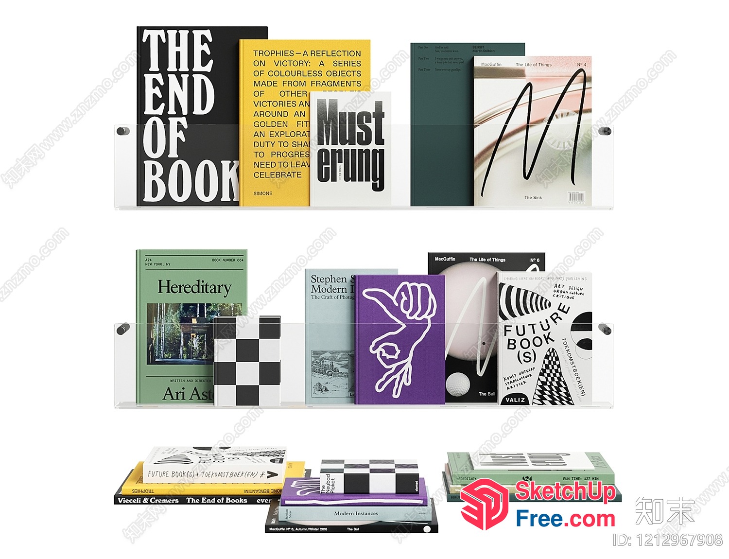 Colorful Book Collection 3D SketchUp File