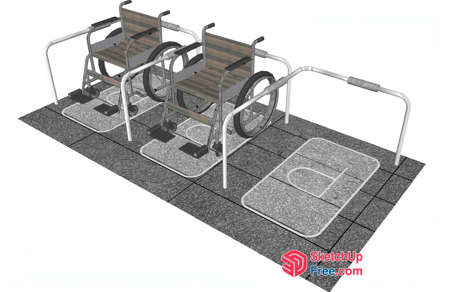 Wheelchair Accessible Outdoor Space 3D SketchUp File