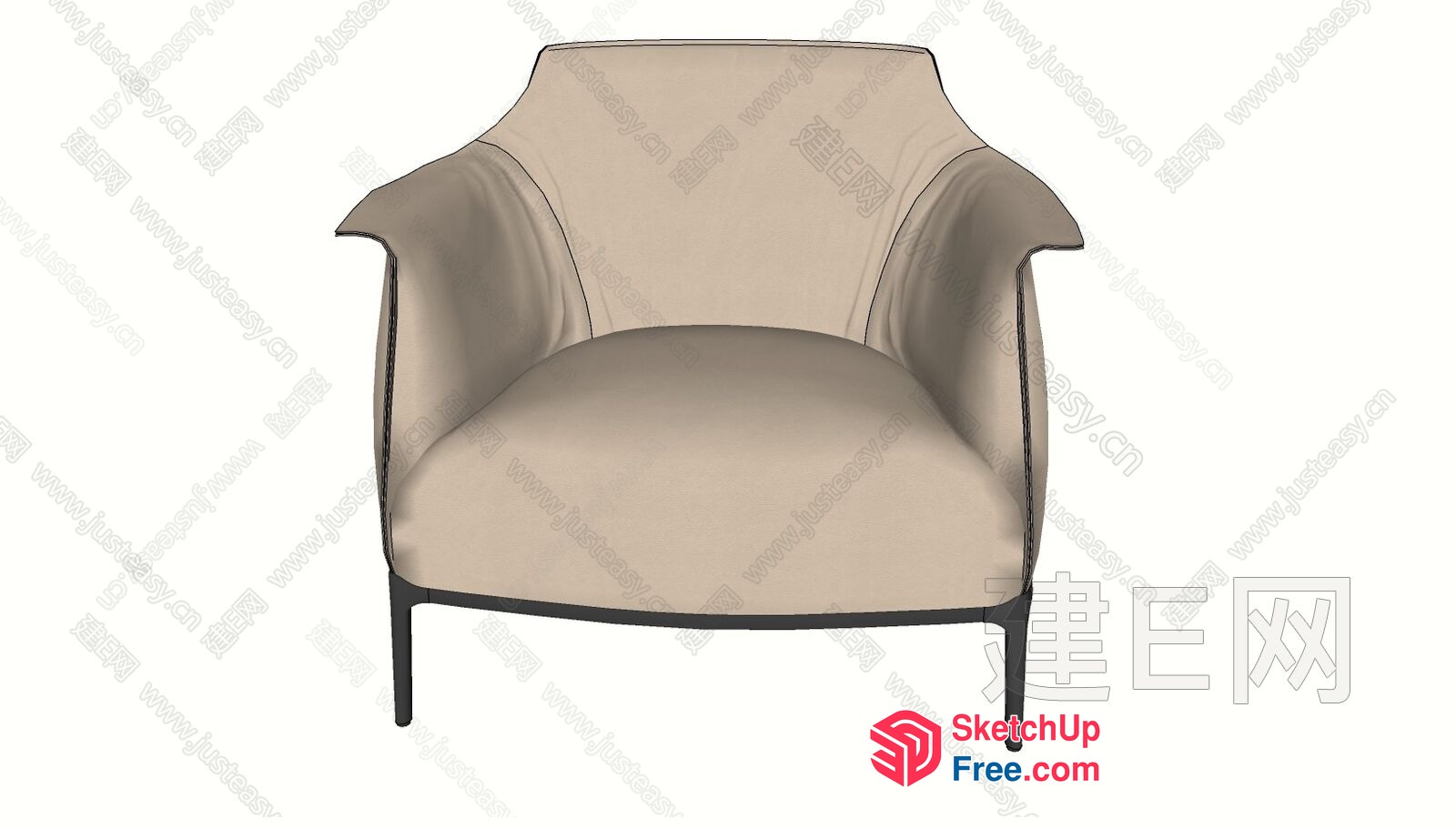 Elegant And Modern Armchair 3D SketchUp File
