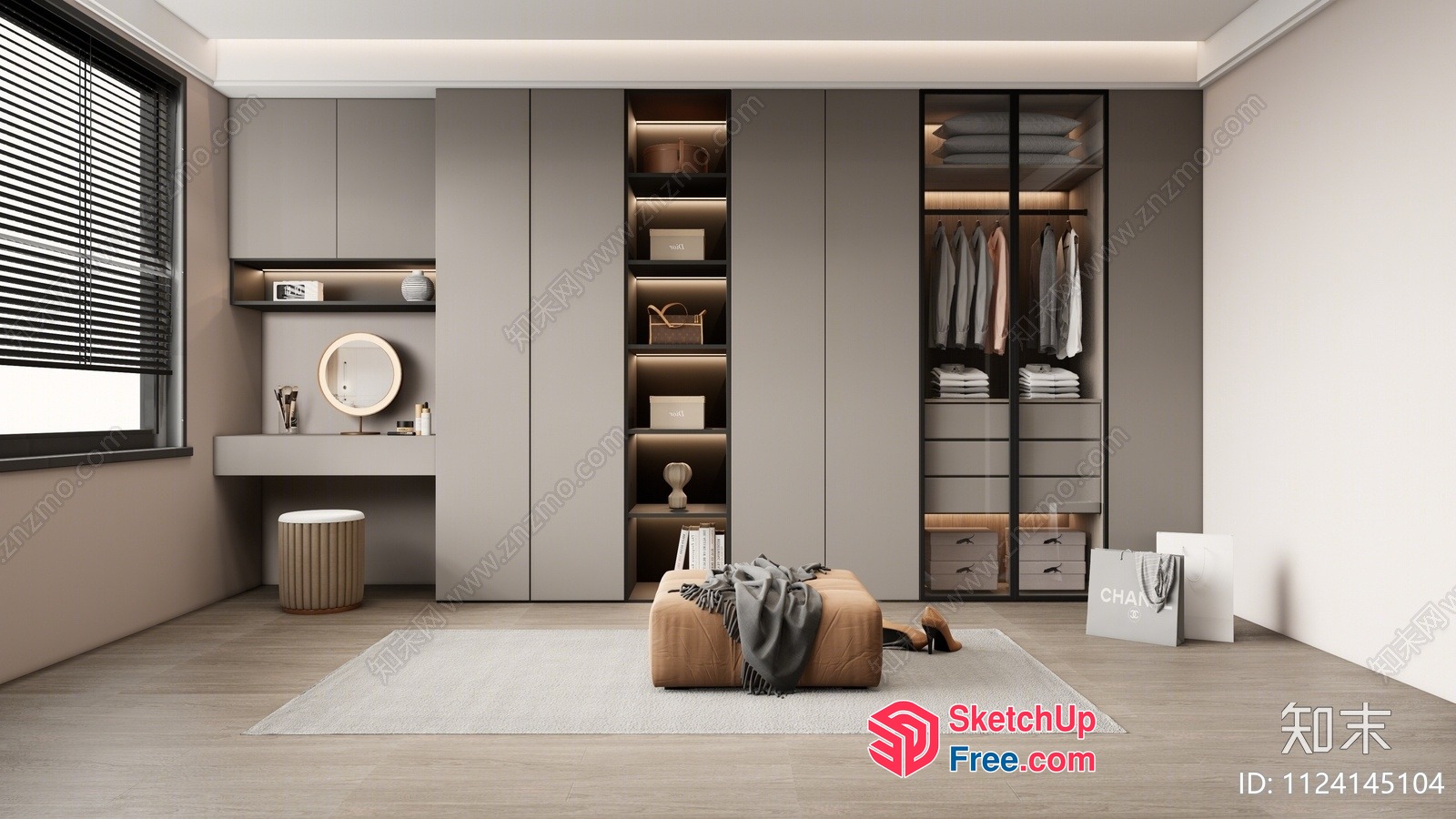 Minimalist Modern Interior Design With Neutral Color Scheme 3D SketchUp File