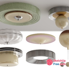 Ceiling Light Fixtures In Various Styles 3D SketchUp File