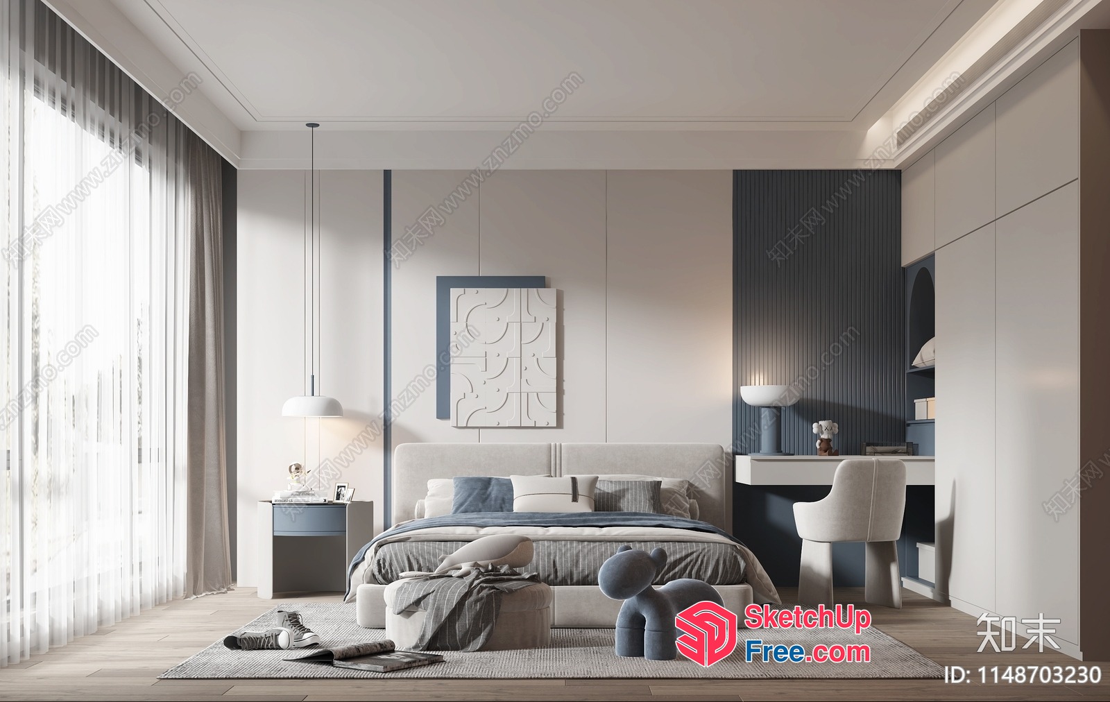 Modern Minimalist Interior Design With Neutral Color Scheme 3D SketchUp File