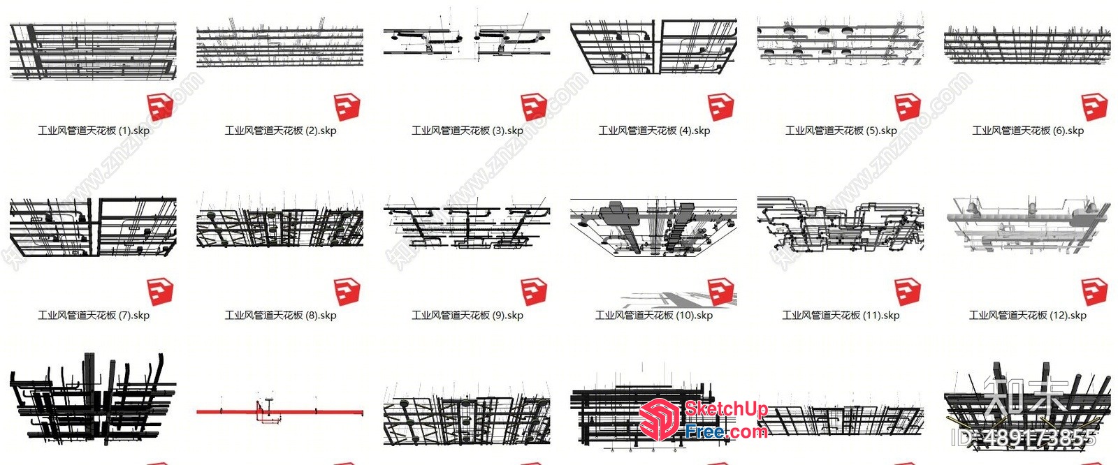 Architectural Building Construction Blueprint Designs 3D SketchUp File