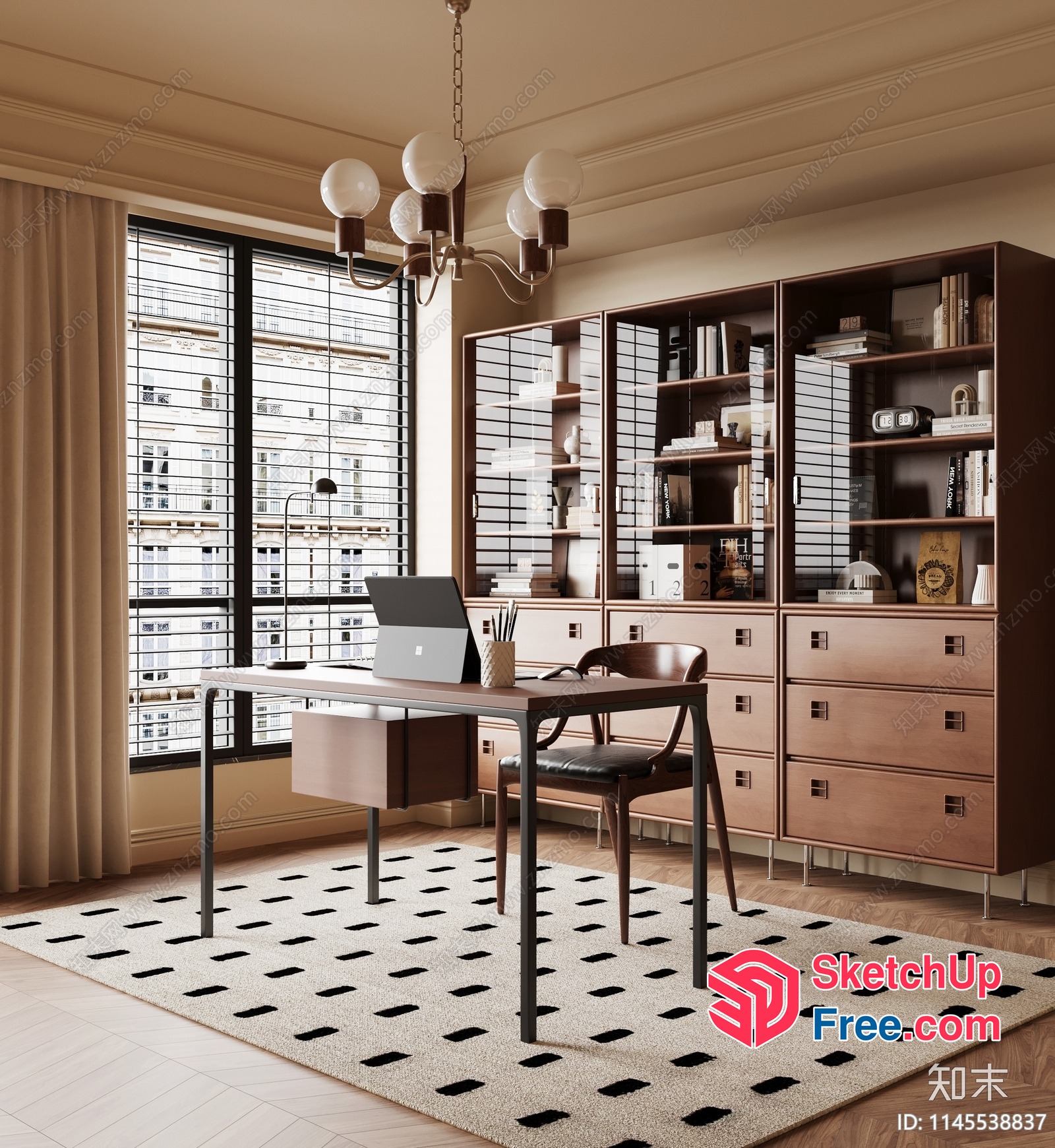Modern Office Space With Minimalist Furniture And Natural Light 3D SketchUp File