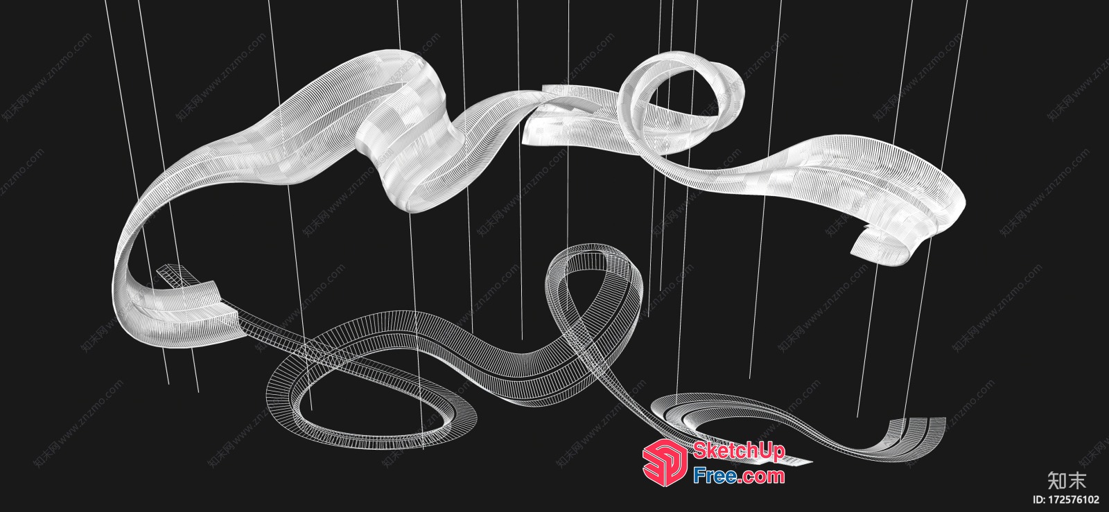 Curved Glass Ceiling Design 3D SketchUp File