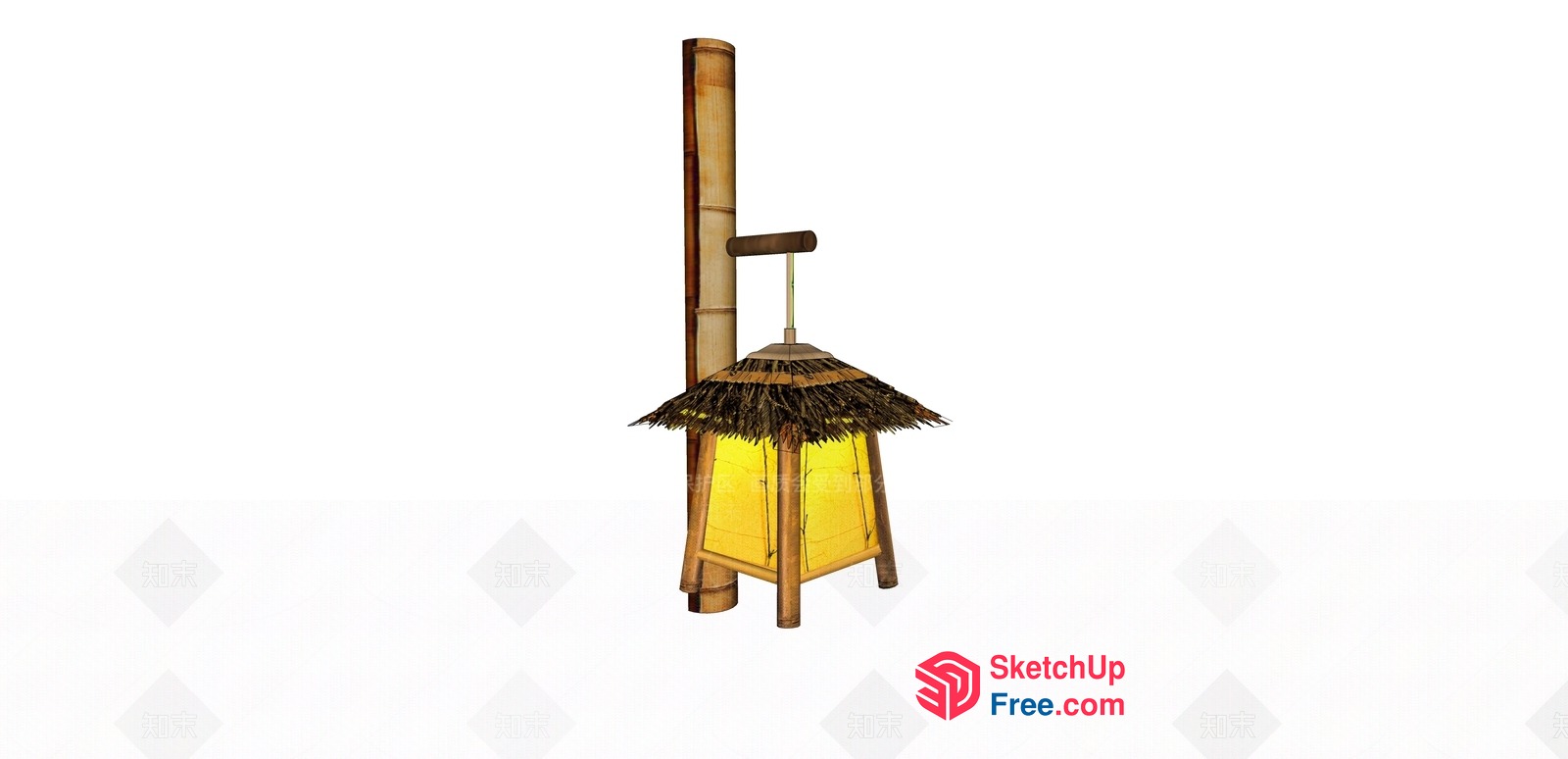 Japanese Style Bamboo Lantern 3D SketchUp File