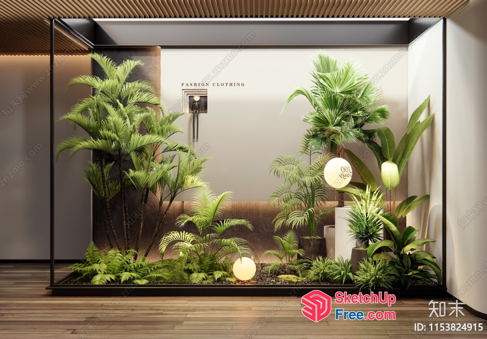 Tropical Plants And Decor In A Modern Room 3D SketchUp File