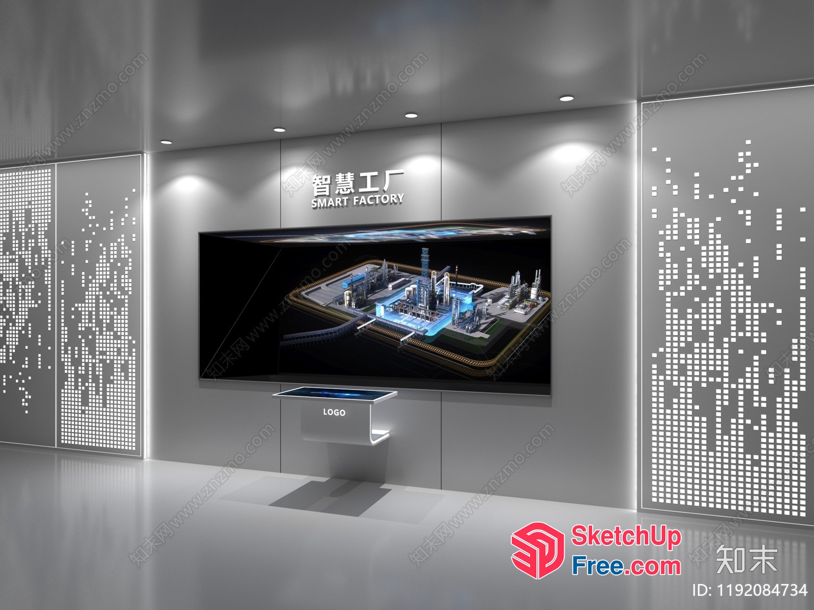 Modern Factory Display 3D SketchUp File