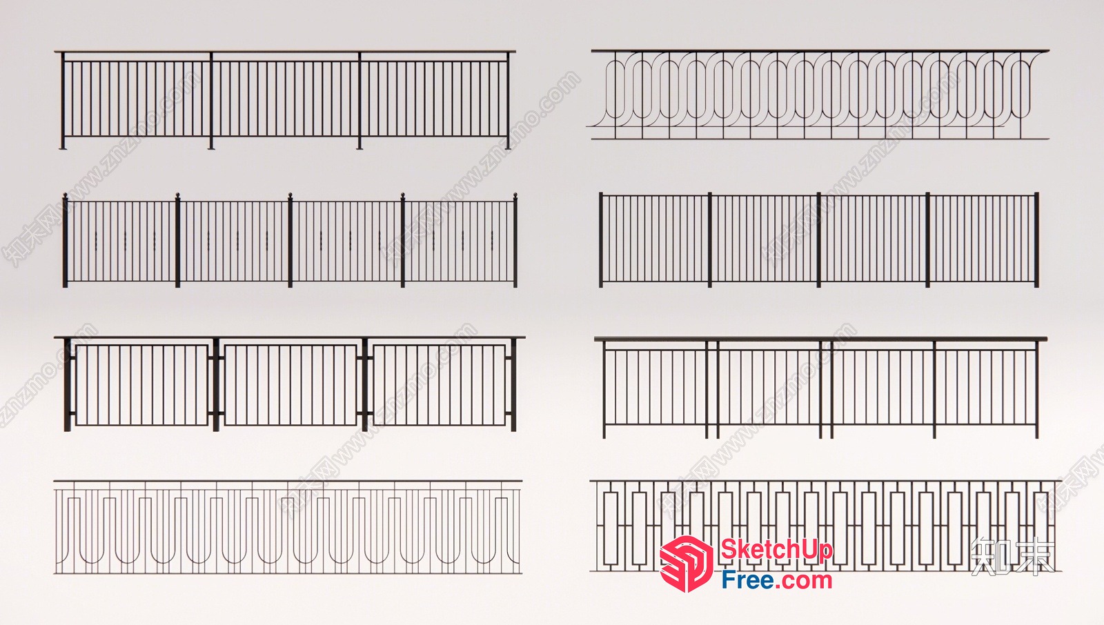 Balcony Railing Designs 3D SketchUp File