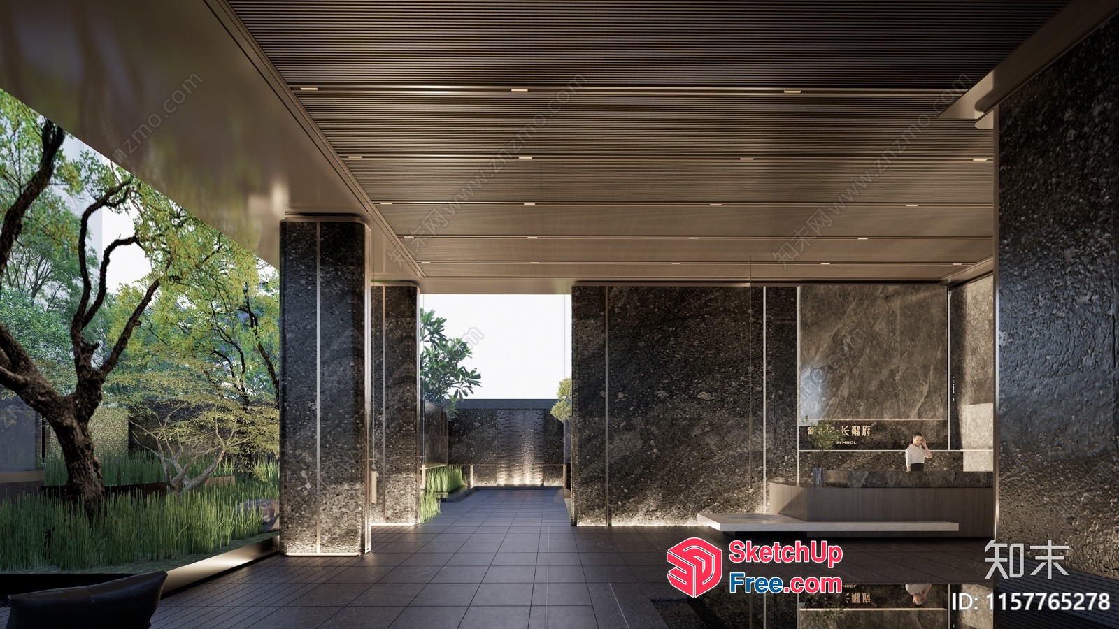 Modern Interior Design With Natural Elements 3D SketchUp File