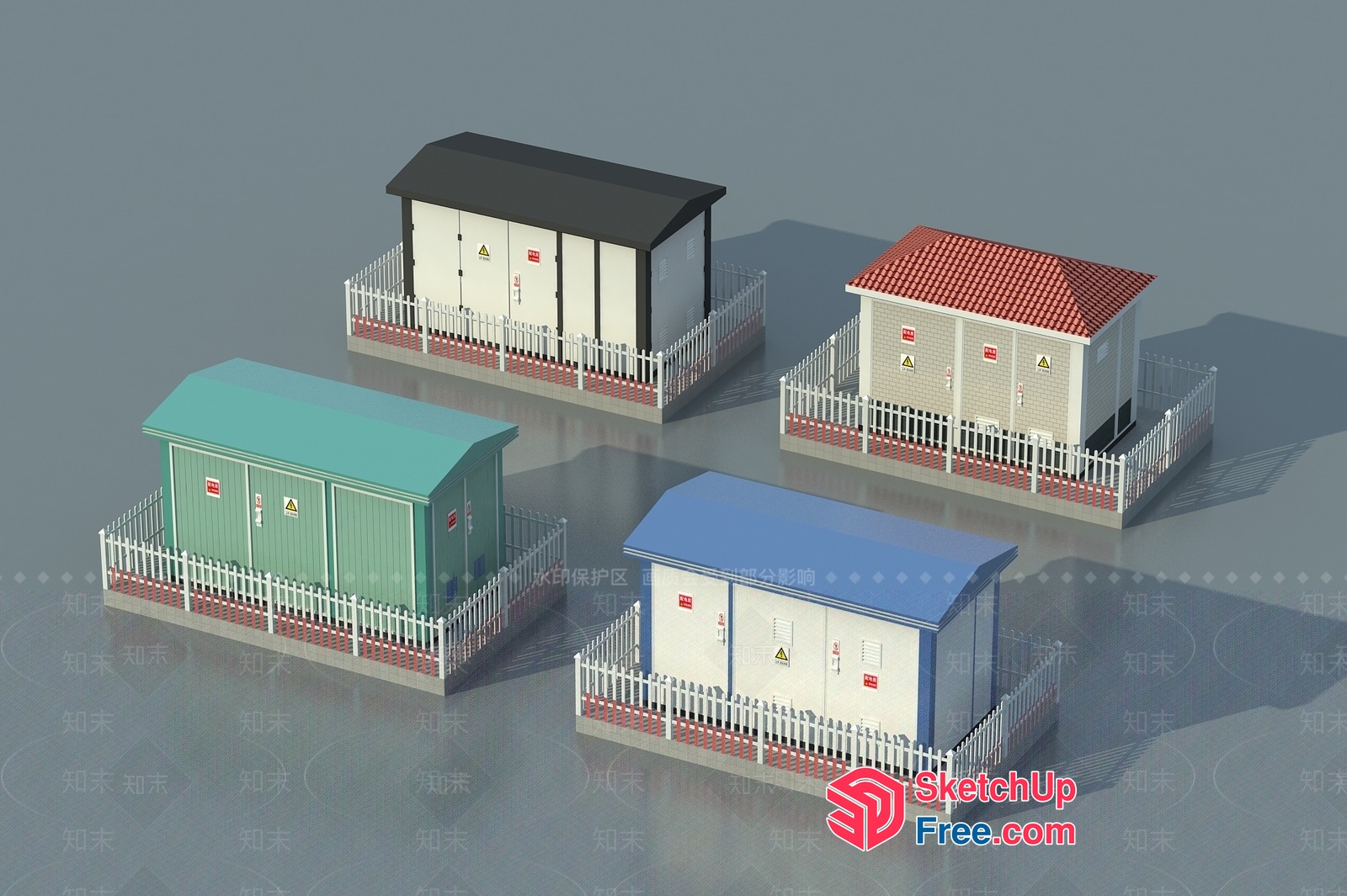 Electrical Substations 3D SketchUp File
