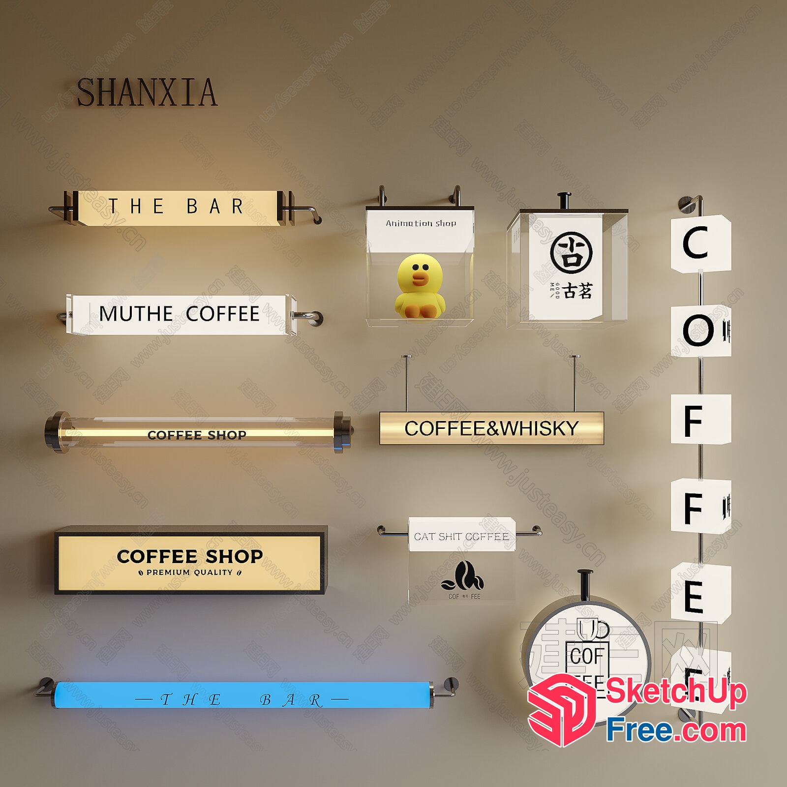 A Coffee Shop Interior 3D SketchUp File