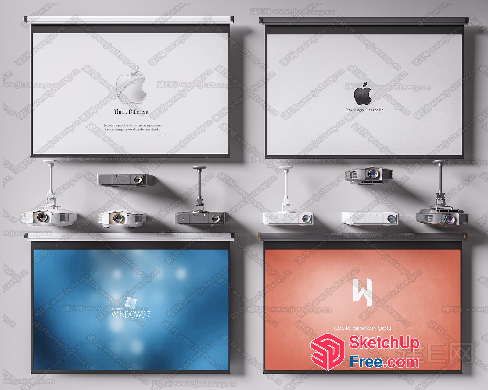 Apple Brand Projector Displays 3D SketchUp File