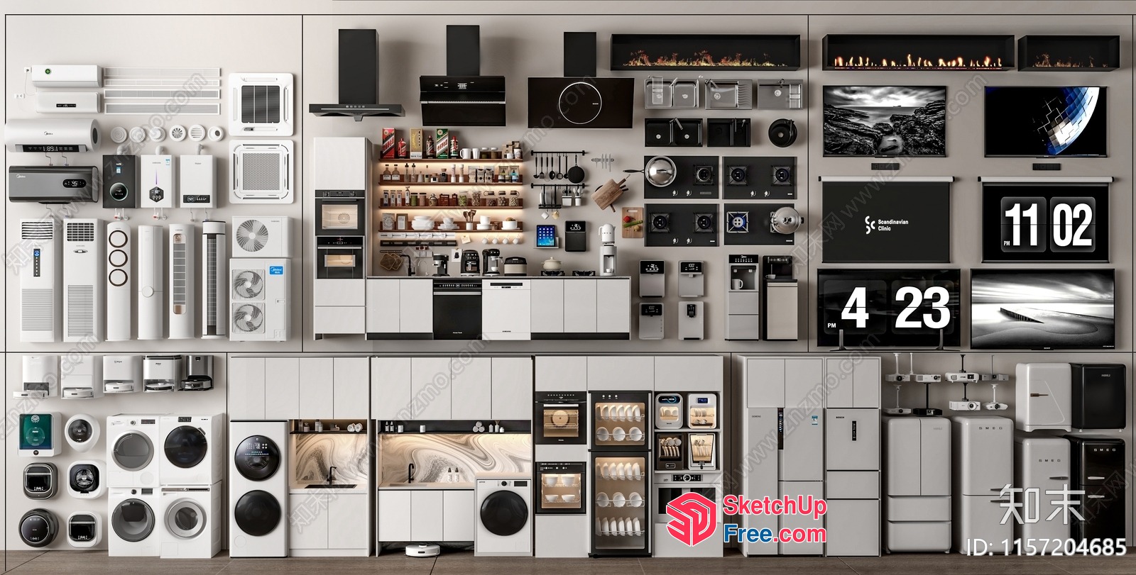 Modern Home Appliance Collection 3D SketchUp File