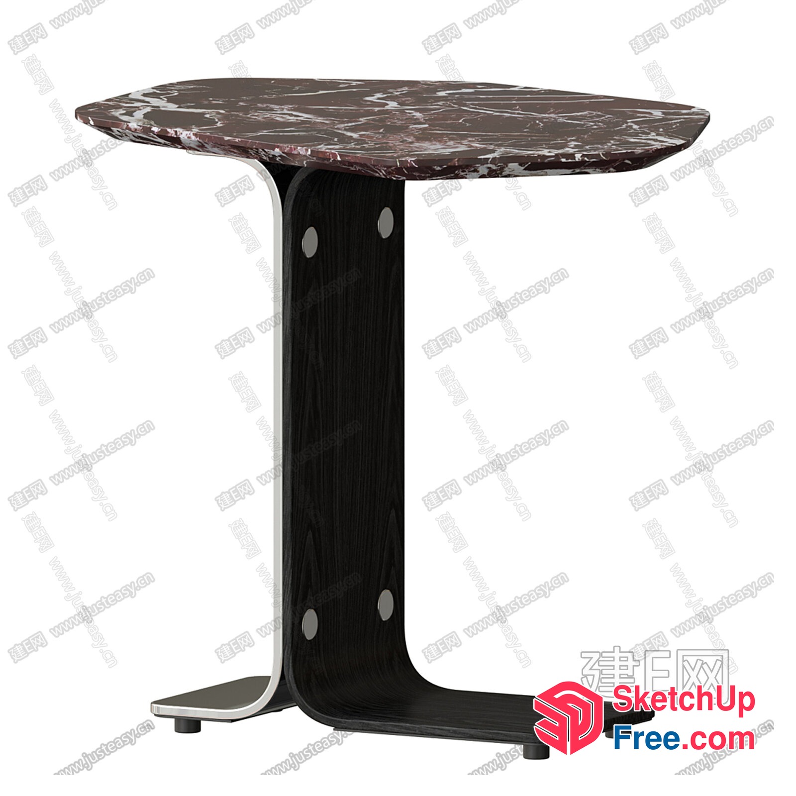 Modern Round Marble Table 3D SketchUp File
