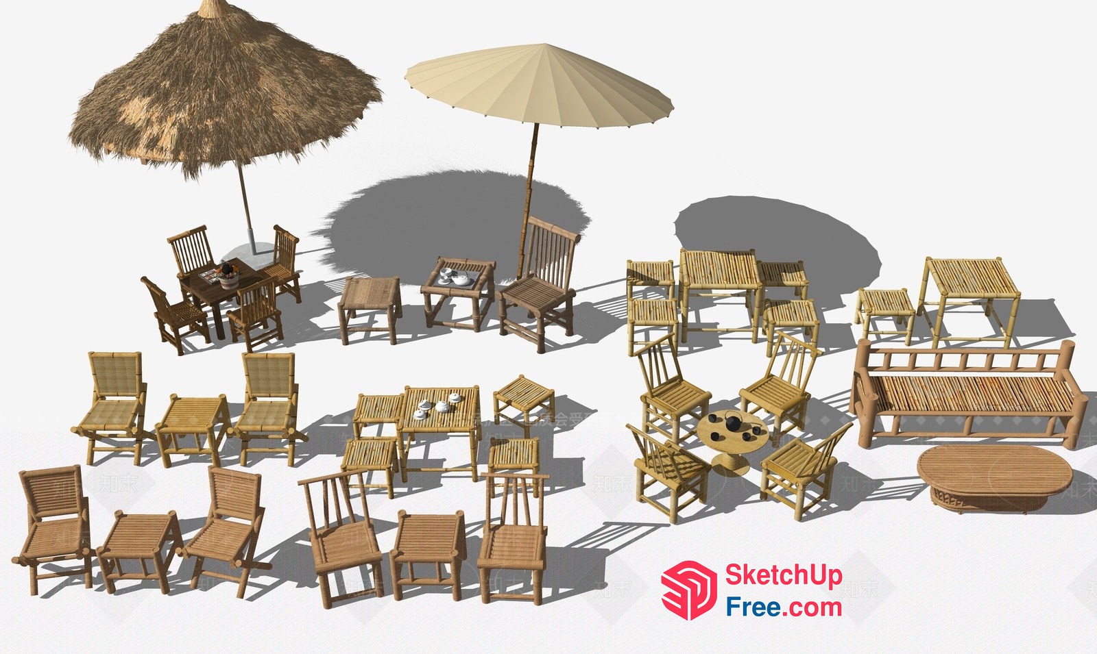 Tropical Outdoor Furniture Collection 3D SketchUp File