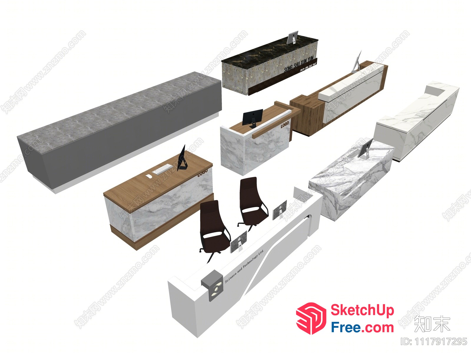 Modern Office Furniture Collection 3D SketchUp File