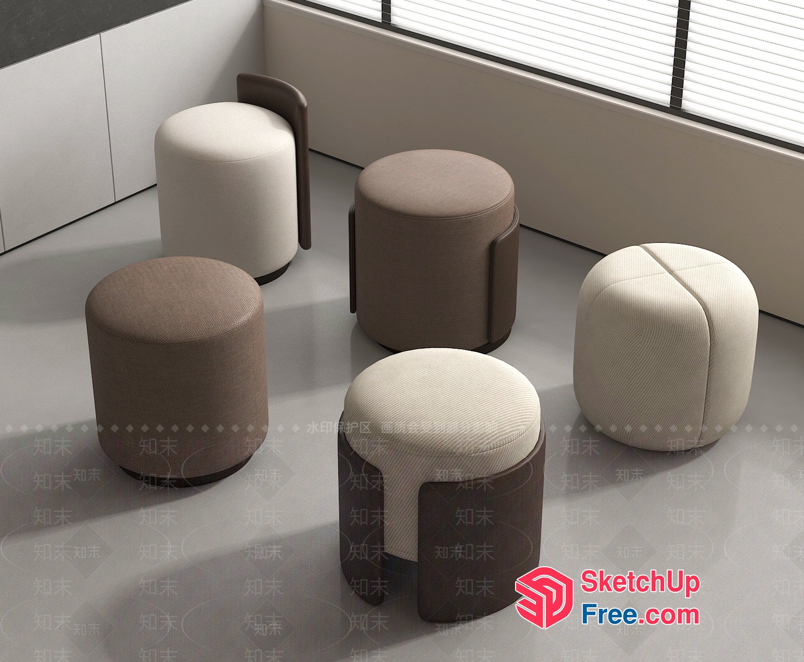Modern Minimalist Seating Arrangement 3D SketchUp File