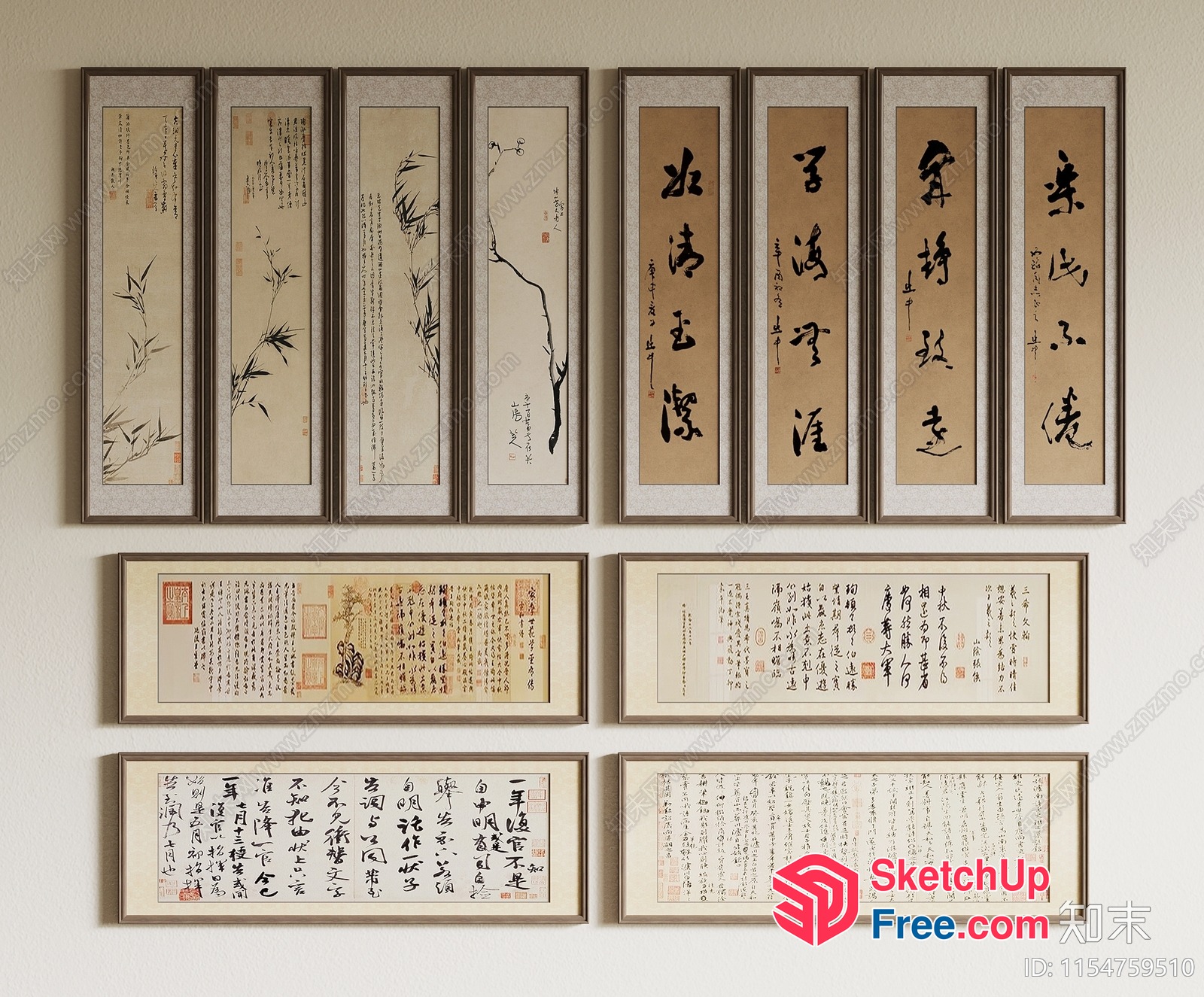 Asian-Inspired Art Collection 3D SketchUp File