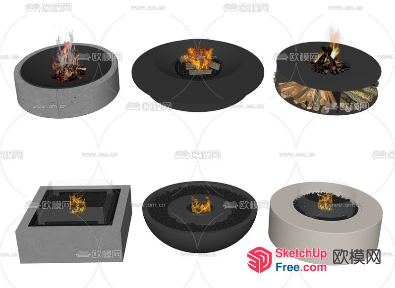 Fire Pit Designs For Outdoor Gatherings 3D SketchUp File