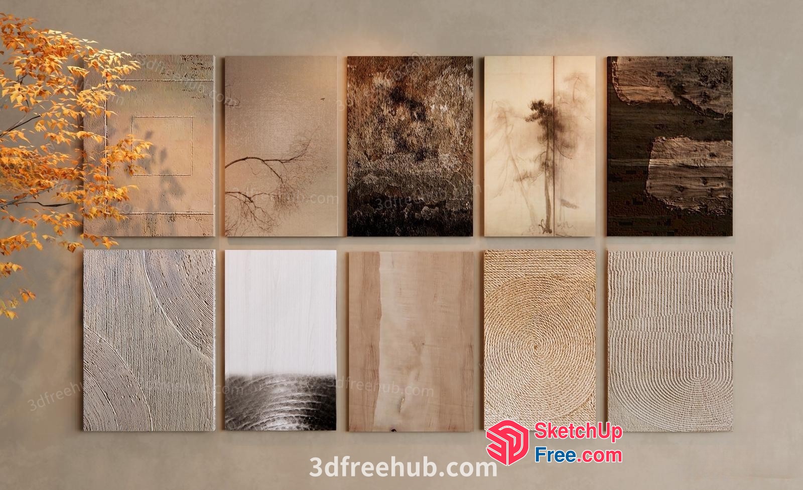 Neutral Tones And Natural Textures 3D SketchUp File