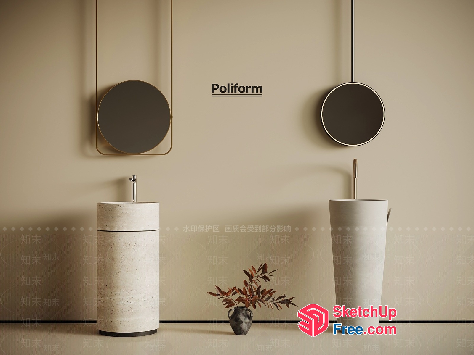 Poliform Bathroom Collection 3D SketchUp File