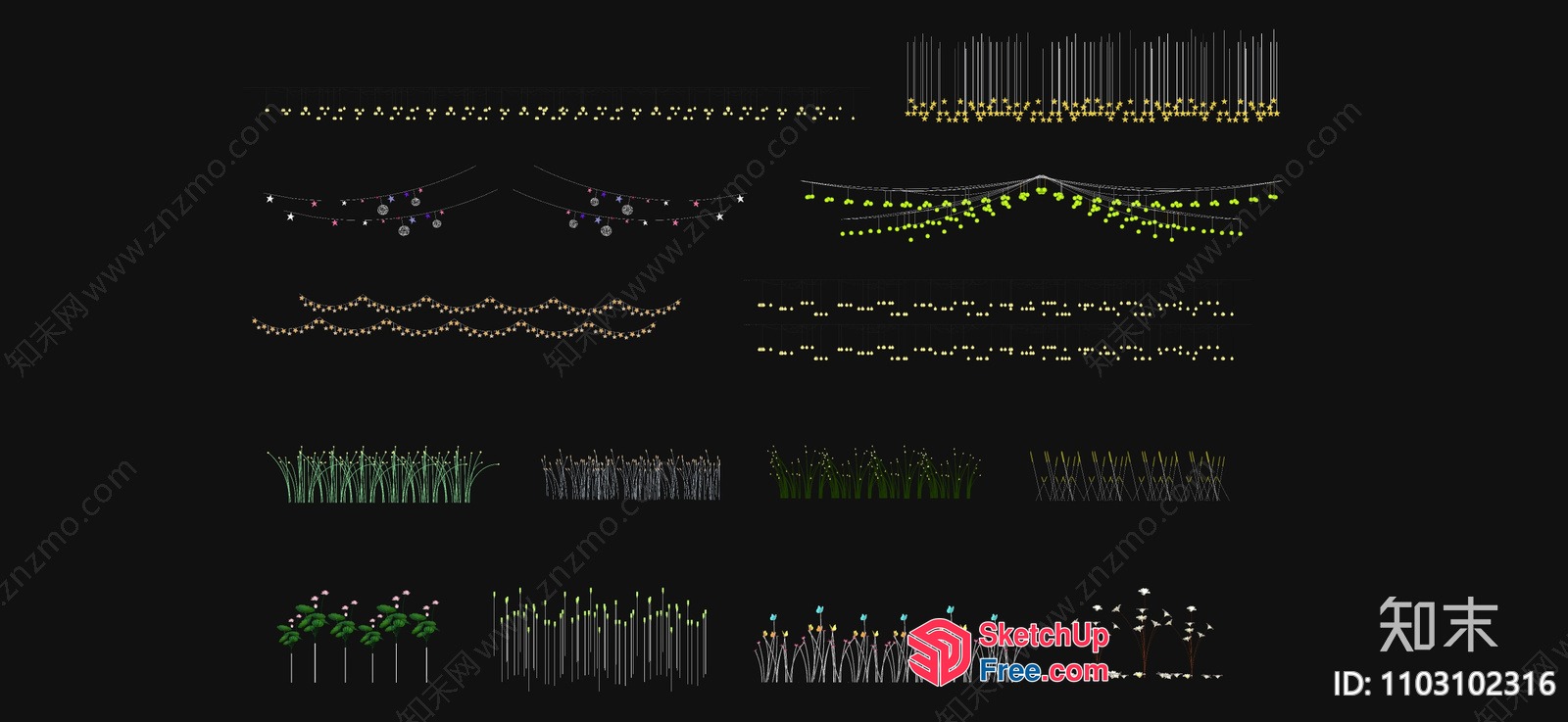 Decorative Light Patterns 3D SketchUp File