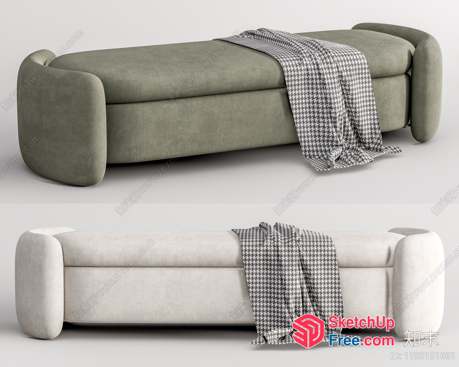 Modern Minimalist Sofa Furniture Set 3D SketchUp File