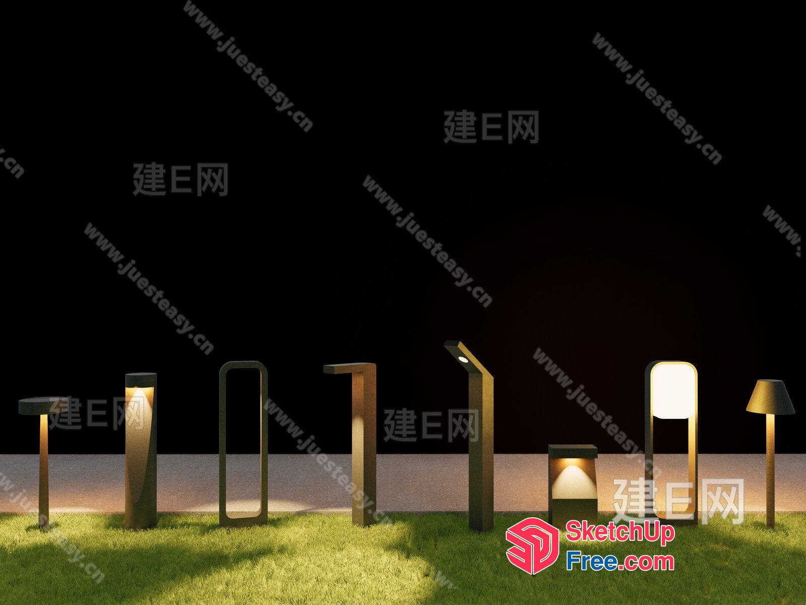 Outdoor Decorative Lighting Collection 3D SketchUp File