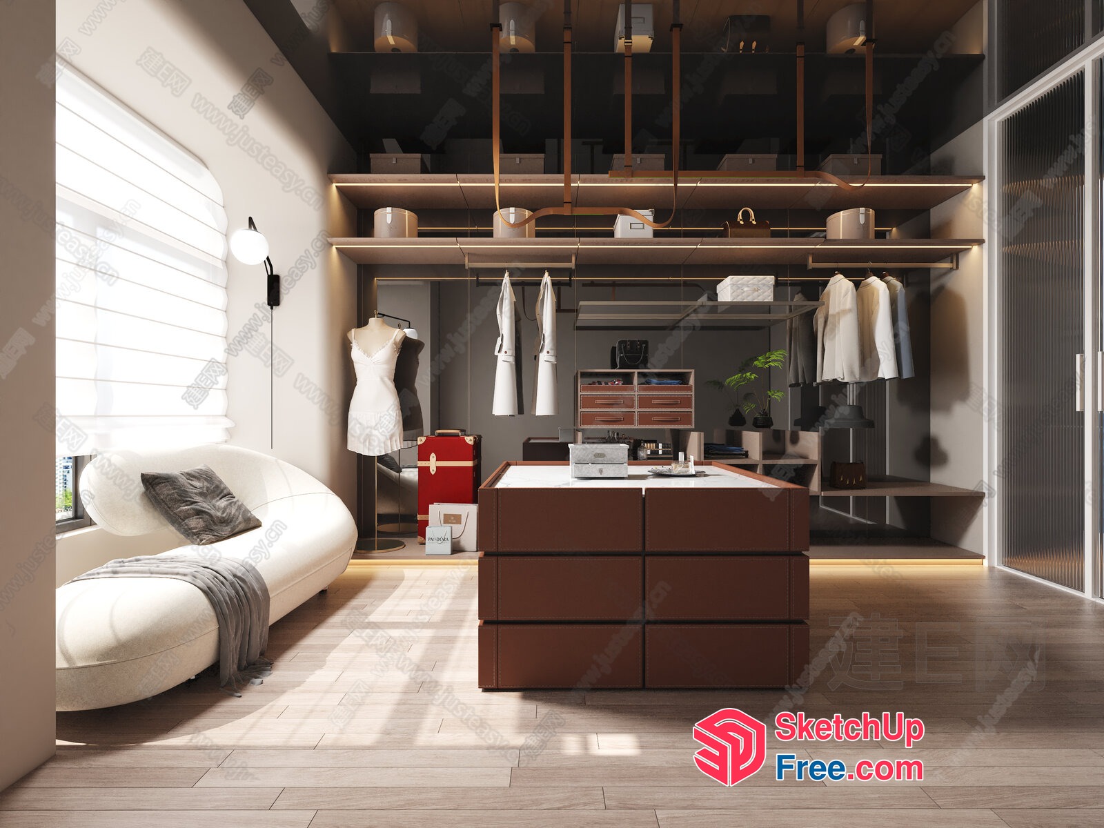 Modern Minimalist Clothing Store Interior Design 3D SketchUp File